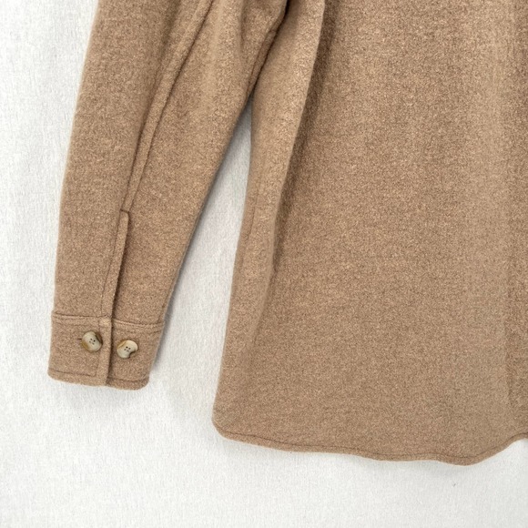 ARITZIA BABATON Pelli Jacket Womens XS Camel Tan Shacket Merino Wool Oversized - Picture 7 of 12